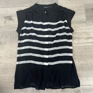 Black Blouse with built in camo - Womens - black - small